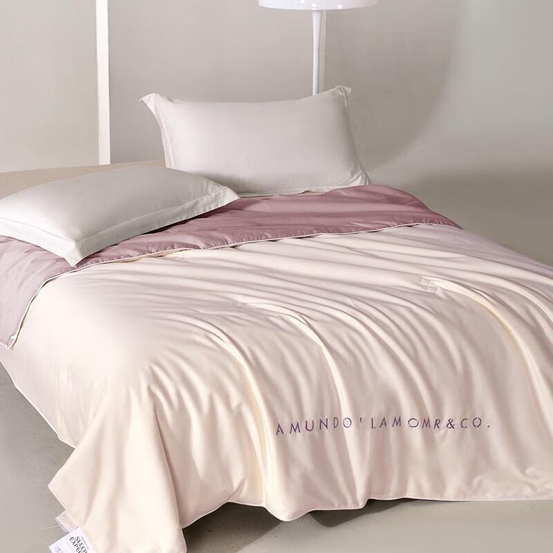 KINTHERI 100-Count Cotton Sateen Embroidered Tussah Silk Quilt