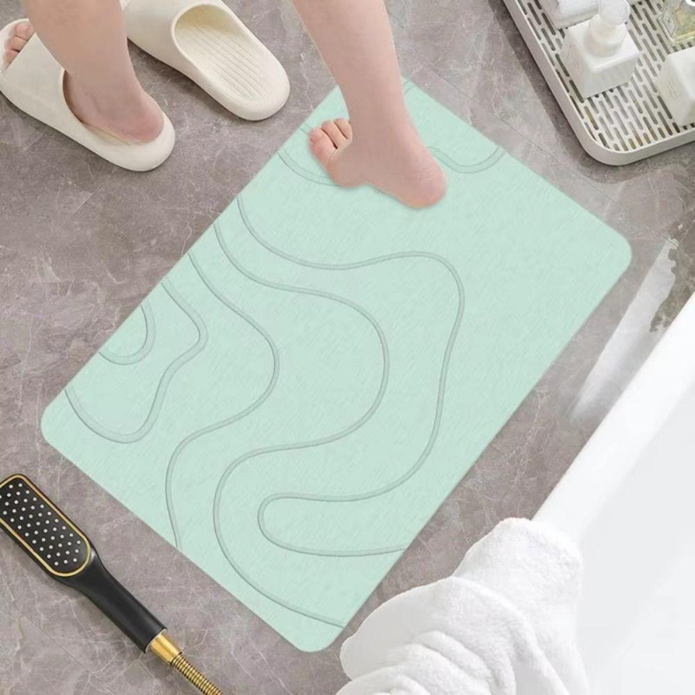 Super Absorbent Bathroom Anti-slip Mat 40x60cm Kitchen Floor Mat New Entrance Carpet