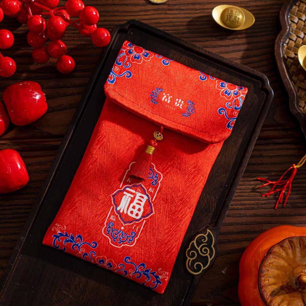 Hongbao Children's Money Bag Traditional God of Wealth Red Pocket  Celebration Party