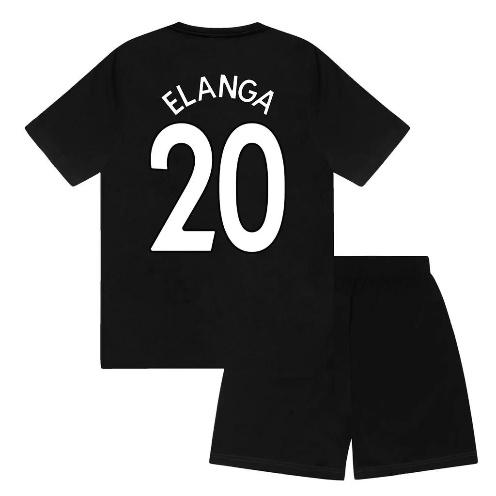 Newcastle United FC Boys Elanga 20 Sublimated Short Pyjama Set