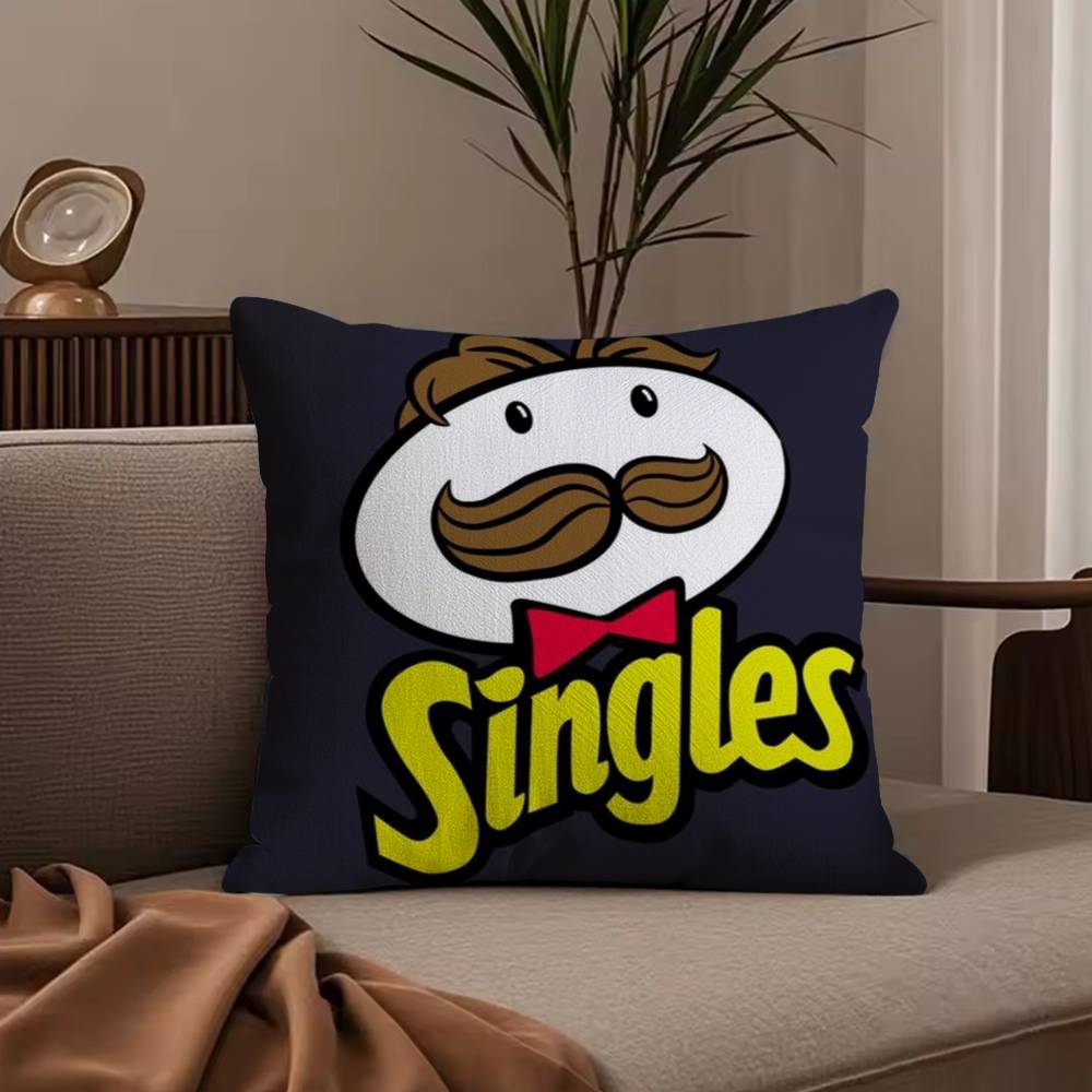 Подушка-чехол P-Pringles с бородой, чехол для подушки от пылевых клещей, скрытая молния, шелковистый короткий плюш, чехол на подушку для дивана