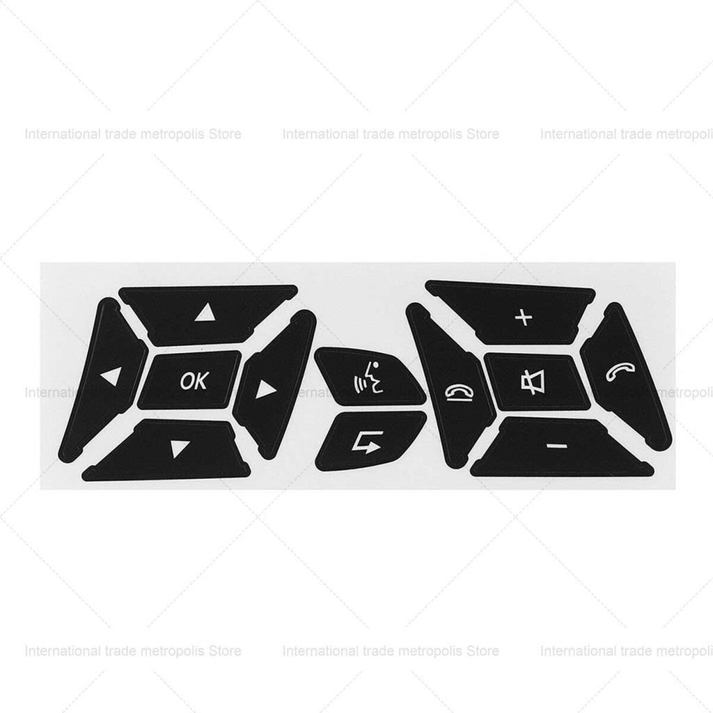 1 Set Black Car Button Repair Decal Sticker for Mercedes-Benz GLK350 C/CLS/SLK Class W204/W207/W172/W212/W218