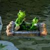 Floating Frog Sculpture for Water Feature Garden Decor Resin Animal Figure Outdoor