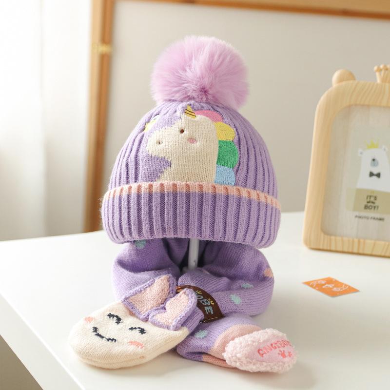 Милая вязаная шапка с изображением животного, новая детская шапка, шерстяная шапка для малышей, очень милая термошапка с вышивкой в виде мультфильма