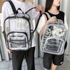 Waterproof Transparent Backpack Large Capacity Clear Shoulder Bag Students School Bag  Outdoor