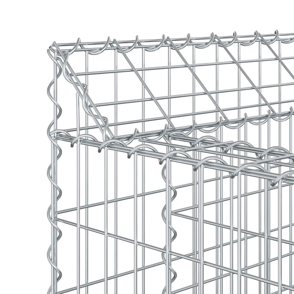 Gabion Raised Bed Set 2 pcs Silver