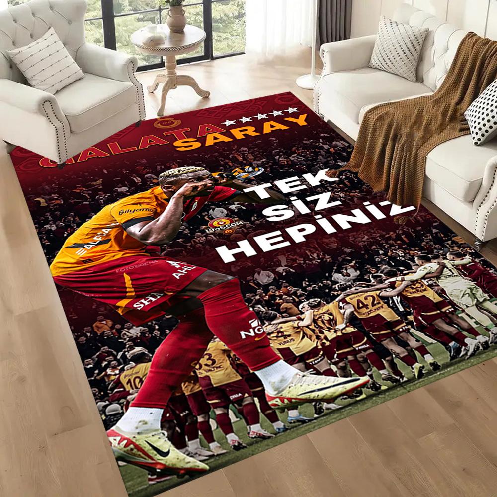 Galatasaray 103 Floor Rug Office Rug Perfect for Bedrooms Outdoor Balcony Entryway Anti-slip Rug Decorate Offices Best for Christmas