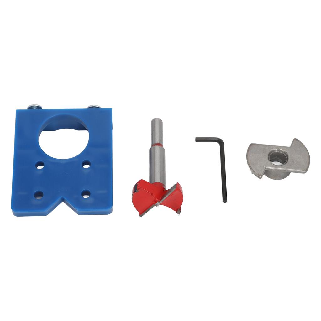 Набор приспособлений для сверления петель 35 мм, локатор отверстий, красное сверло и гаечный ключ для мебельного шкафа