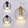 Современный круглый настенный светильник, черный/золотой, роскошный металлический настенный светильник, используемый для лестницы, прикроватной тумбочки, дивана, заднего фона, декоративного освещения