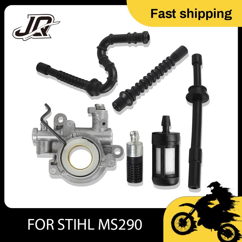Oil Pump Worm Gear Fuel Filter Gas Fuel Line Hose Kit For Stihl 029 039 MS290 MS310 MS390 MS311 1127 640 3200 1127 640 3204