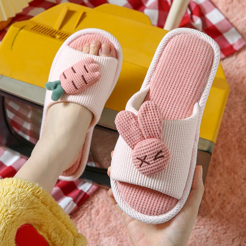 New Cute Fashion Cotton-Linen Anti-Slip Slippers