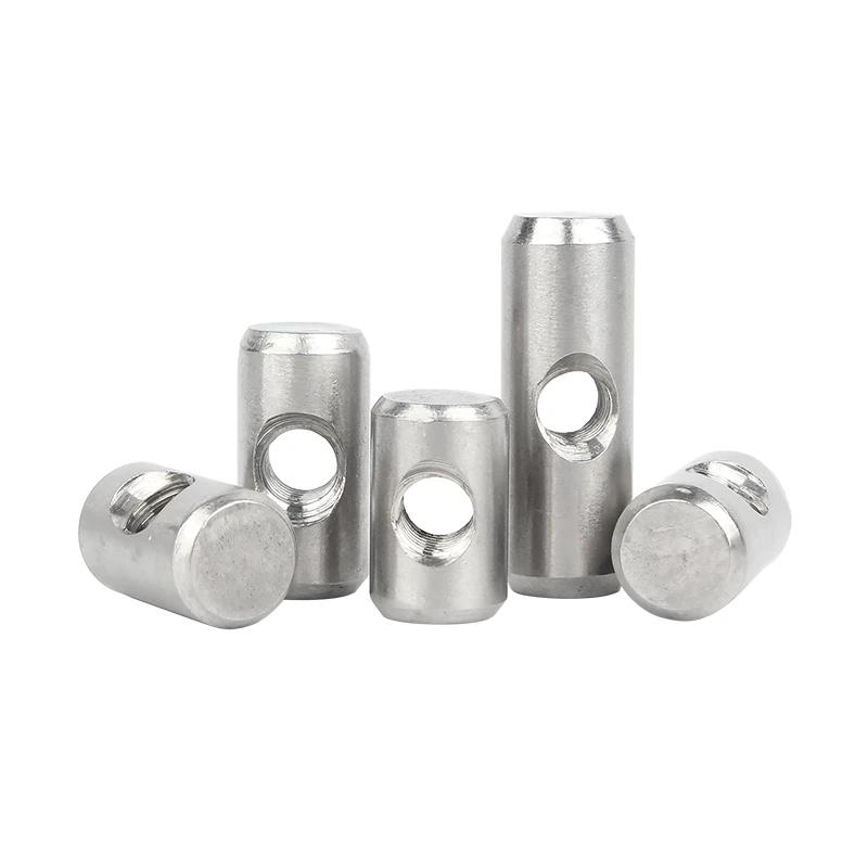 M4 M5 M6 304 Болты-бочонки из нержавеющей стали Цилиндрический штифт Дюбель Поперечное отверстие Молоток Вставная гайка Для мебельной фурнитуры из дерева