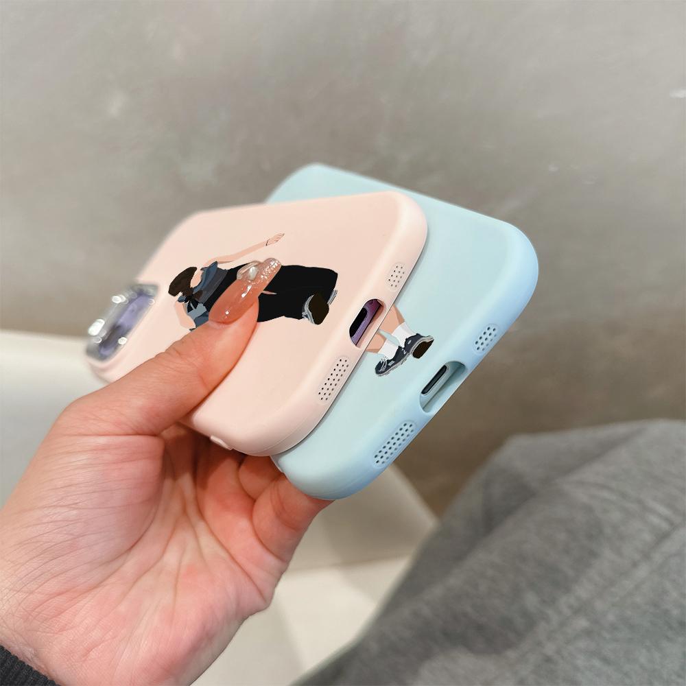 Solid Color Silver Edge Lens Fatty Casing Soft TPU Liquid Silicone Cover Shockproof Phone Case for Xiaomi Redmi Samsung