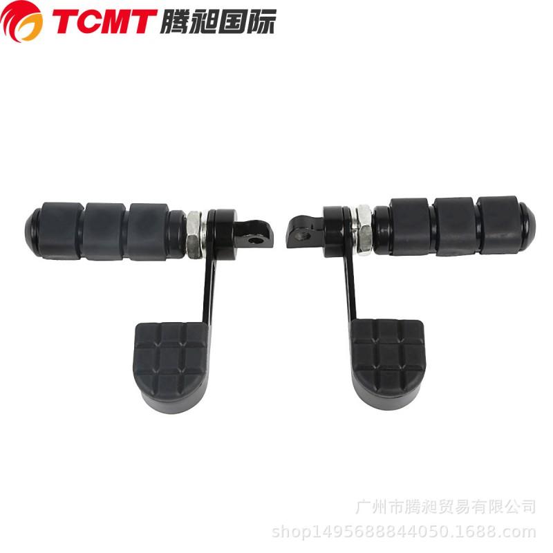 Black Motorcycle Footpegs Harley FXWG FXR Sportster Rear Front Passenger Rest Pedals