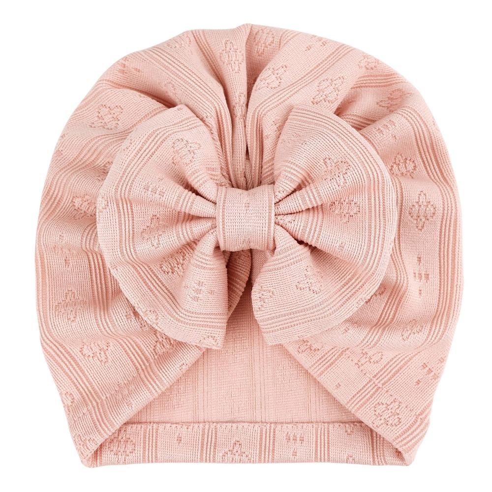Breathable Newborn Head Wraps Knitted Soft Infant Cap Cute Baby Turban Hat Daily Wear