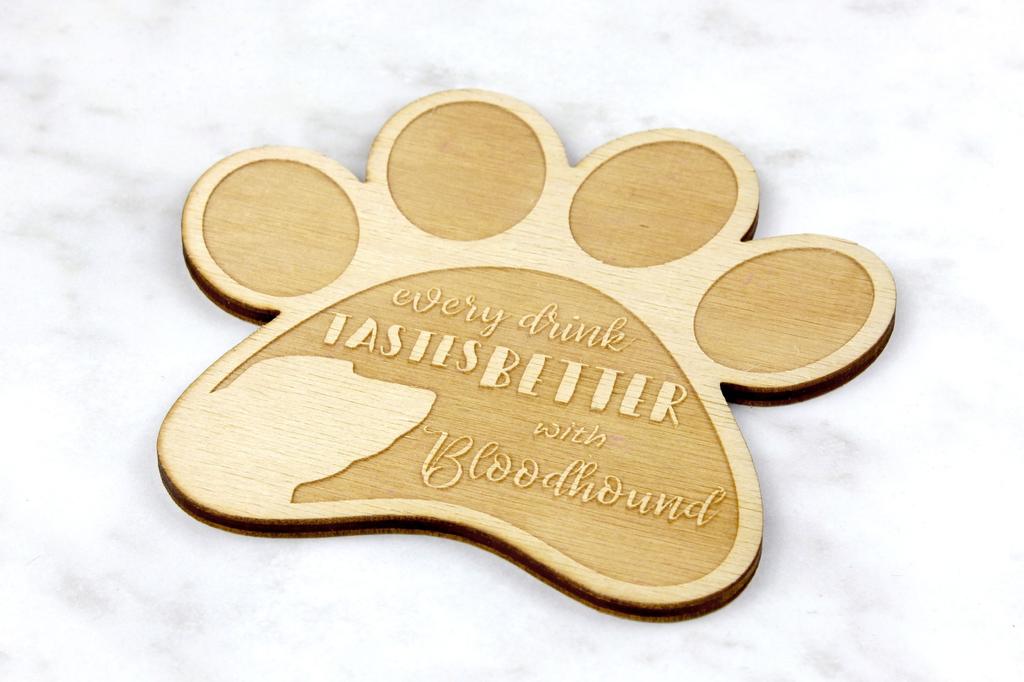 Bloodhound, St. Hubert Hound, Sleuth-hound – Mug coaster, engraved coaster with dog | Art-Dog