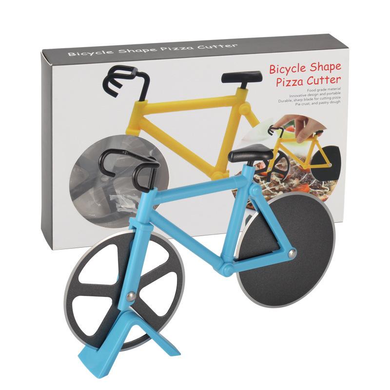 Нержавеющая сталь велосипедный резак для пиццы велосипед двойной слайсер измельчитель домашняя кухня