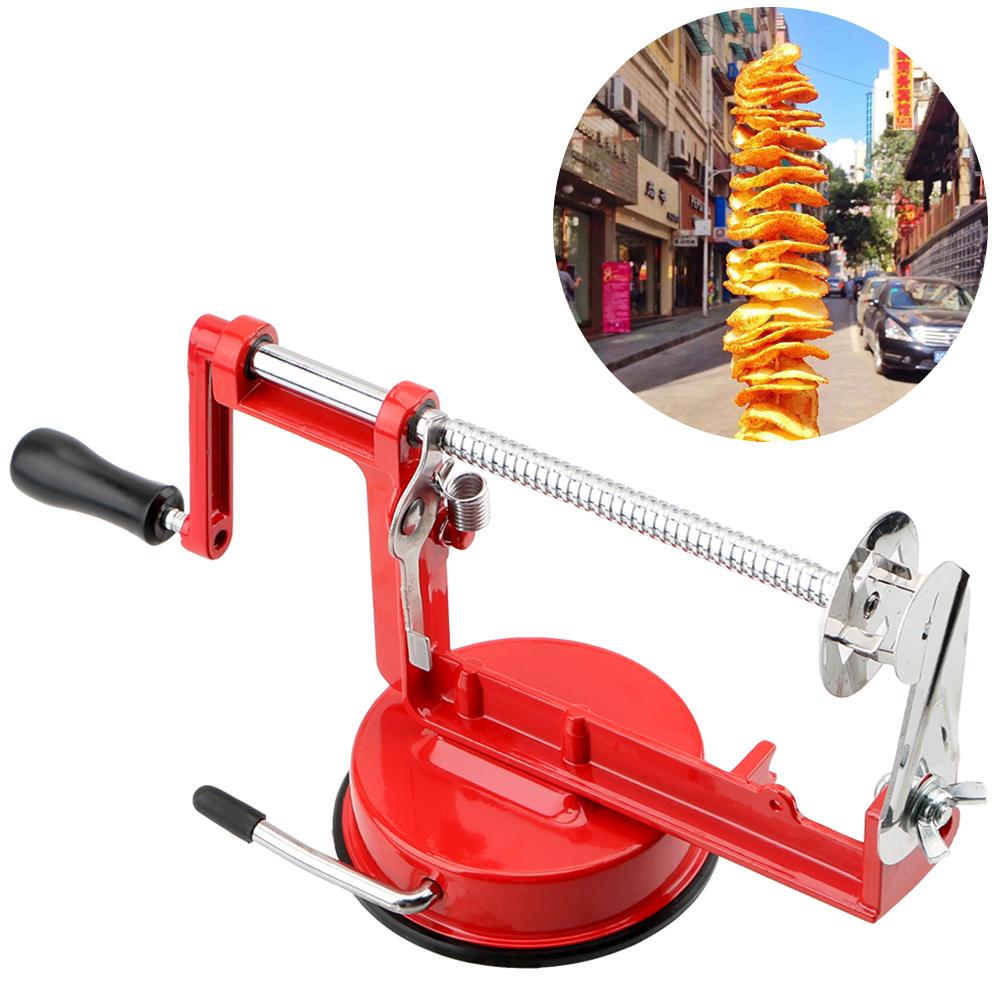 Kitchen Gadgets Vegetable Spiralizer Spiral French Fry Cutter Cooking Tools Twisted Potato Apple Slicer Manual Stainless Steel