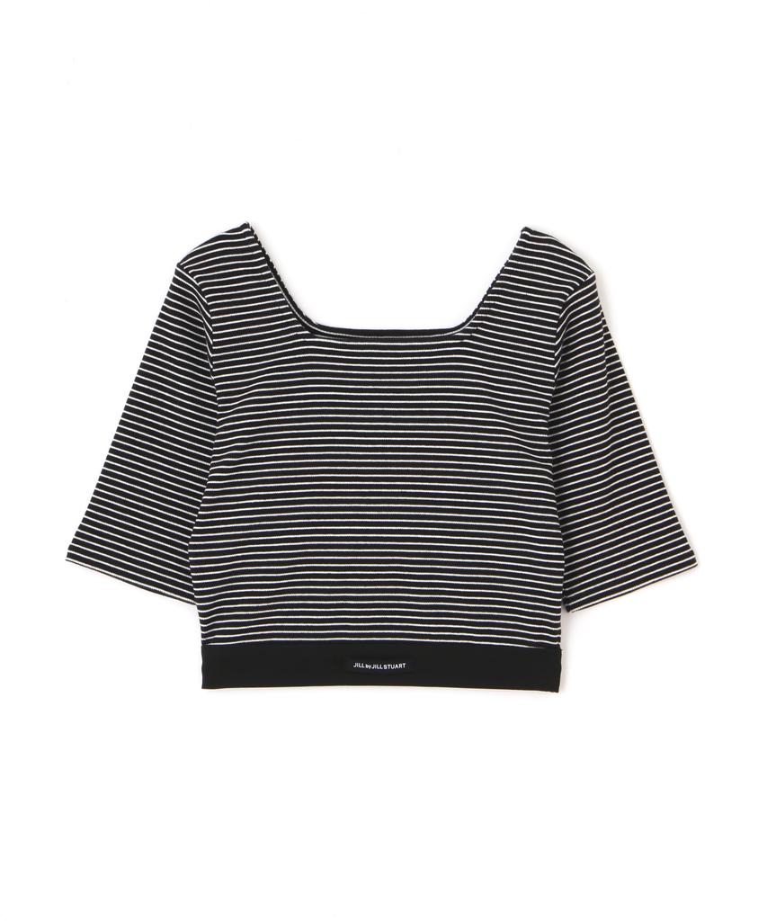 JILL by JILL STUART Women's Elastic Striped T-Shirt