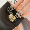 Zinc Zinc Zinc Alloy Skeleton Hand Hair Claw Hollow Metal Hair Claw Simple Ghost Paw Hair Claw  Girl