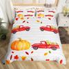 Happy Thanksgiving Duvet Cover Fall Maple Leaf Bedding Set Microfiber Gnome Gold Pumpkin Farm Harvest Comforter Cover Twin King