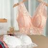 Sexy Women Lace Bras With Pad Long Underwear Wireless Solid Backless Lingerie For Girls Inner Tops Fashion Lady Bras