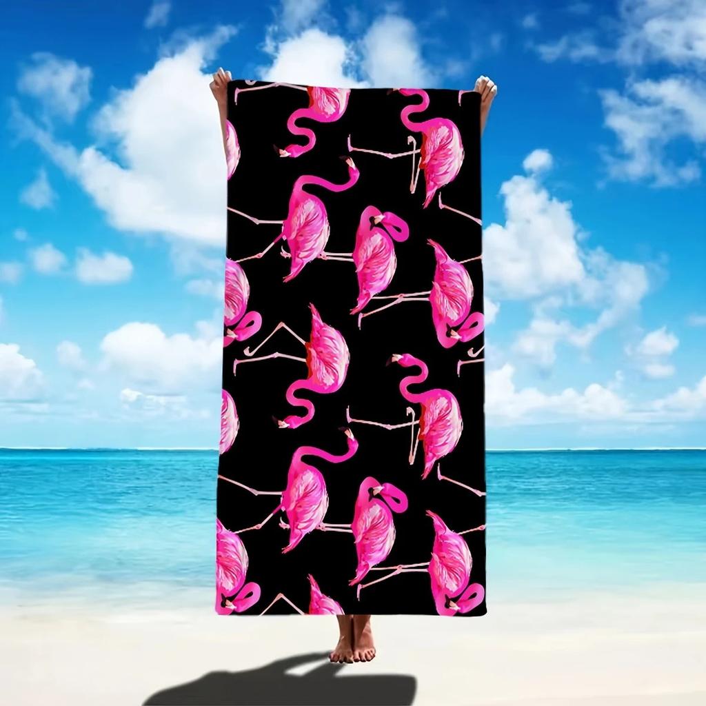 Flamingo Beach Towel Adult European And American Bath Towel Class A Large Bath Towel Absorbent Quick-Drying Towel Adult