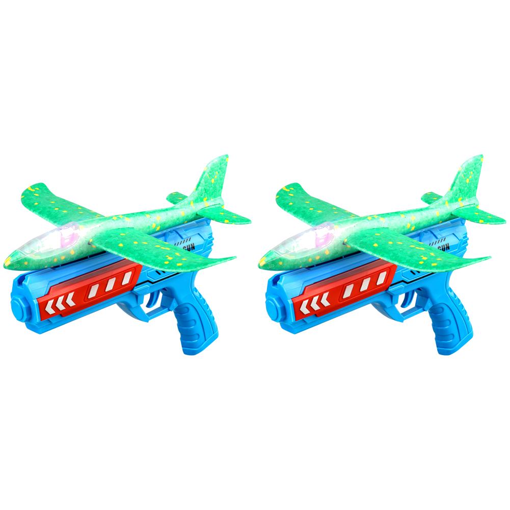 Игрушки для запуска самолетов Спорт на открытом воздухе Летающие игрушки Пенопластовая пусковая установка Катапульта Самолет Пистолет Катапульта Самолет Подарки на день рождения для мальчиков и девочек