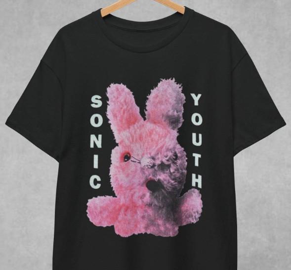 Футболка Sonic Youth с кроликом, унисекс