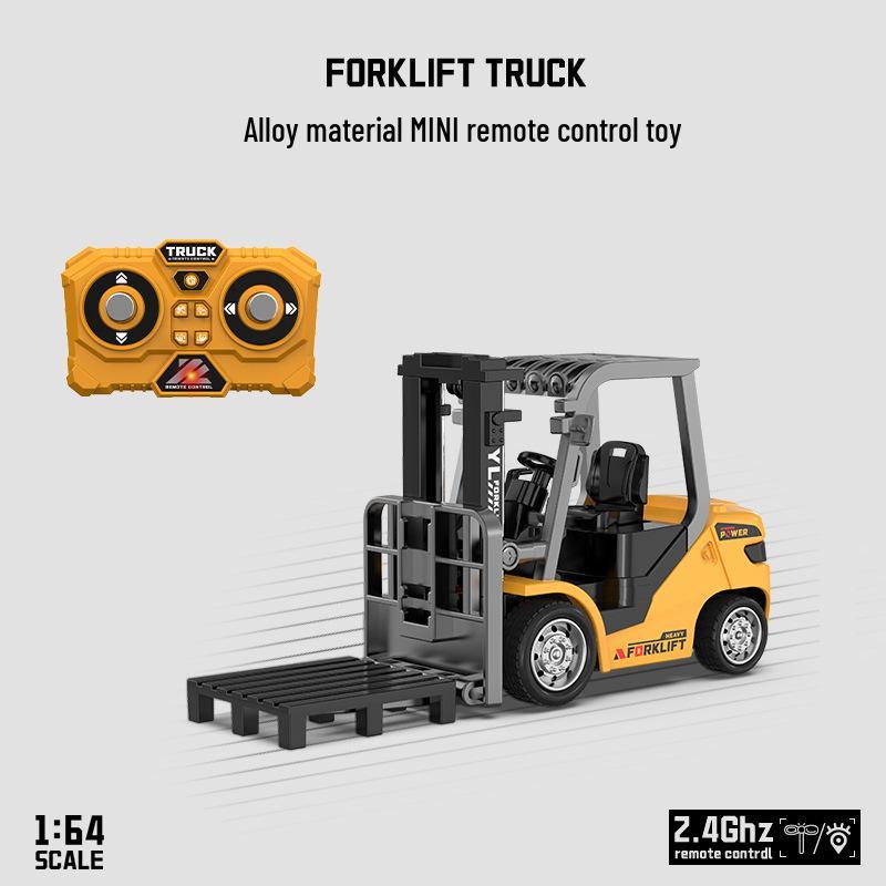 1:64 Bluetooth Мини Сплав Вилочный Погрузчик Радиоуправляемая Машина Модель Украшение Настольная Игрушка