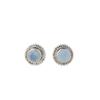 Milky Opal Gemstone 925 Sterling Silver Jewelry Handcrafted Push Back Studs 0.5" EE-128-13