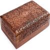 Wooden Jewellery Box, Decorative Storage Organizer-Intricate Carved, 10 X 6 In