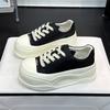 Cowhide Version~ Leather Platform White Shoes Women's 2025 New Height-increasing Casual Shoes Muffin Women's Shoes Sports Board Shoes