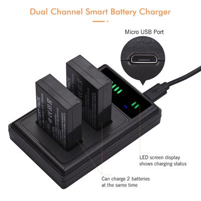 Andoer LP-E12 USB-интеллектуальное зарядное устройство и комплект аккумуляторов, 1 шт., двухканальное зарядное устройство для камеры +