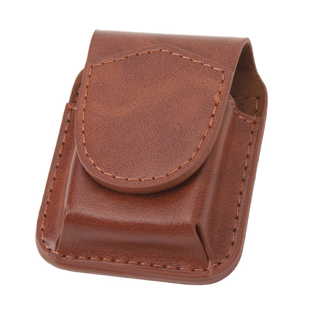 Чехол для зажигалки с поясным ремнем Держатель из ПУ Противоударный Мягкая подкладка Магнитная застежка Поясной чехол для зажигалки для улицы