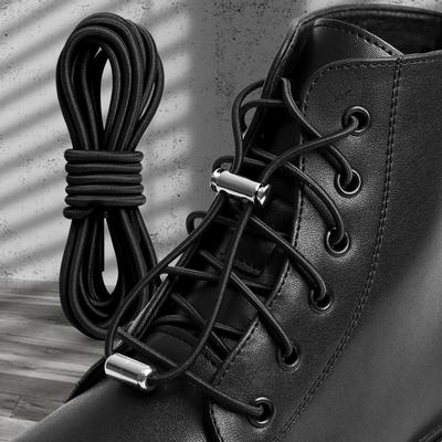 № 8, эластичные шнурки без завязок, круглые шнурки с металлическим замком, завязки, кроссовки, ботинки, шнурки для детей и взрослых, быстрые ленивые шнурки для обуви