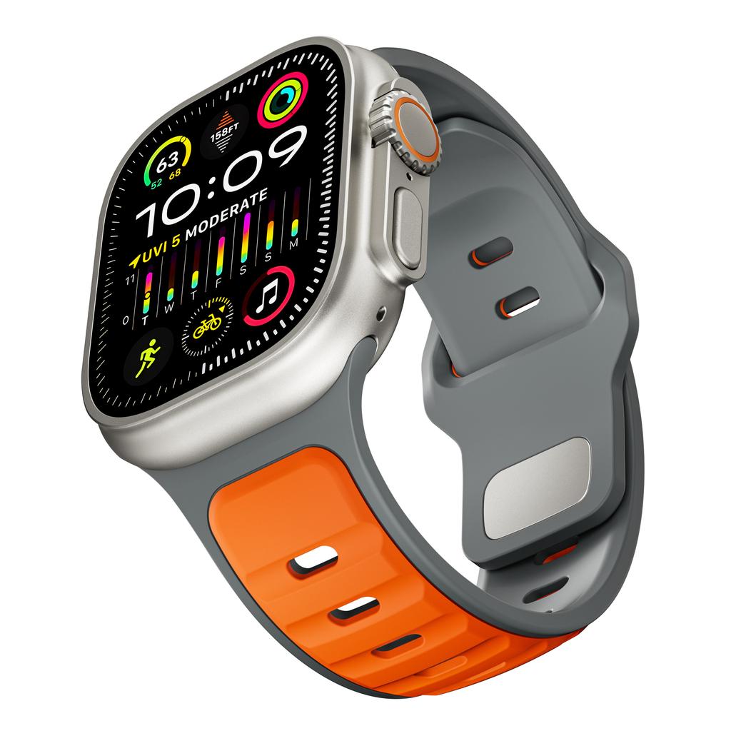 sport silicone Bands For Apple watch Ultra2 3 strap 49mm 46mm 45mm 44mm 42mm Bracelet correa IWatch Series 11 10 9 8 7 6 5 SE 3