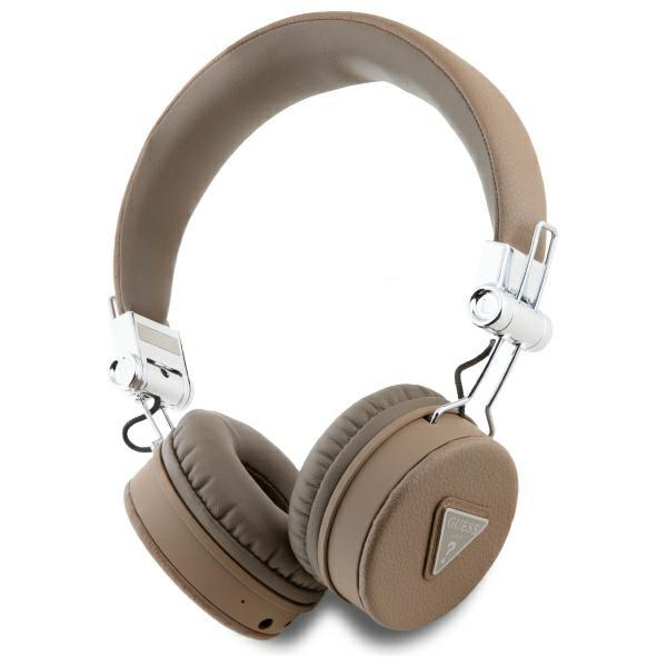 Guess Bluetooth On-Ear Headphones ENC GUBH70PGTSPSW Brown Grained Classic Round Shape