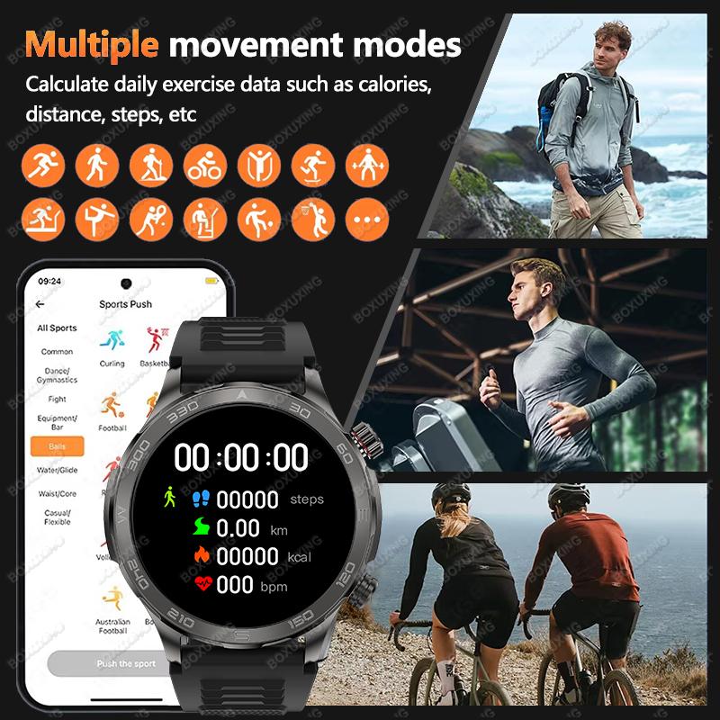 Новые спортивные смарт-часы с GPS, пульсометром, компасом, 1,53-дюймовым AMOLED-экраном, отслеживанием GPS, Bluetooth-звонками, для Android и iOS