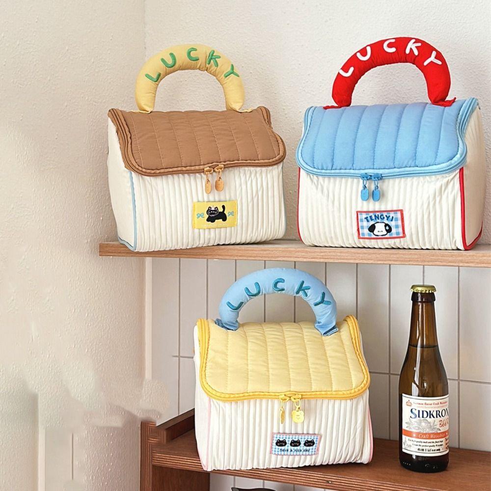 House-shaped Cute Cabin Makeup Bag Kawaii Portable Storage Bag Cute Handheld Cosmetic Case Outdoor