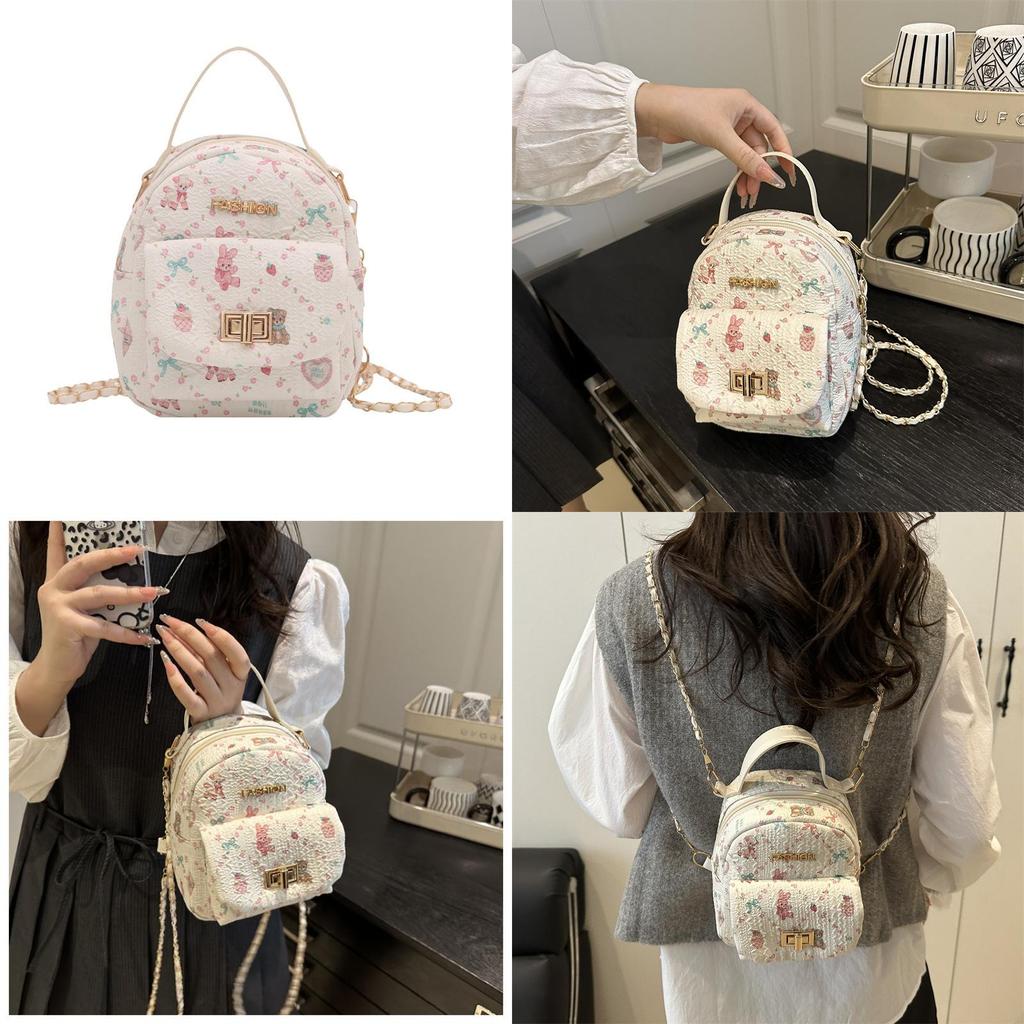 Rabbit Pattern Shoulder Bag With Soft Material And Inner Phone Pocket For Casual Outings