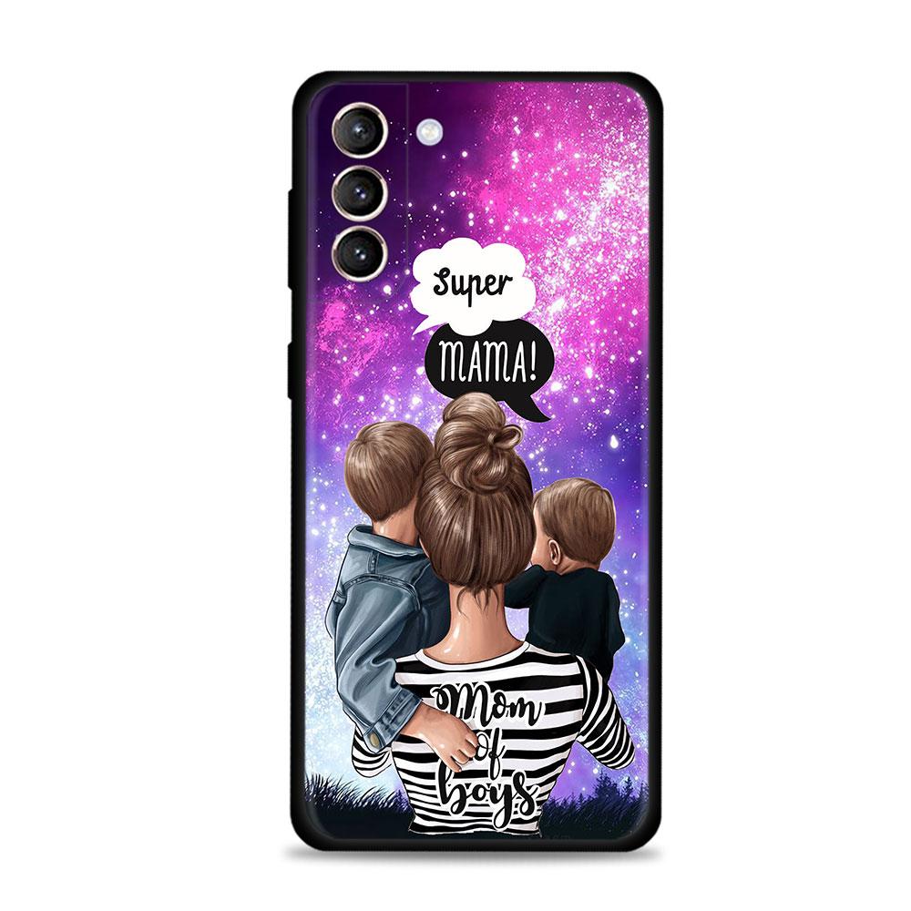 Чехол Super Mom для маленьких девочек и мальчиков для Samsung Galaxy S22 S21 S20 Ultra FE S22 S21 S20 S10 S9 S8 Plus 4G 5G S10e S7 Edge TPU Coque