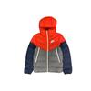 Sport Casual Patchwork Down Jacket With Hood Men Outerwear Red Blue CU0226-634