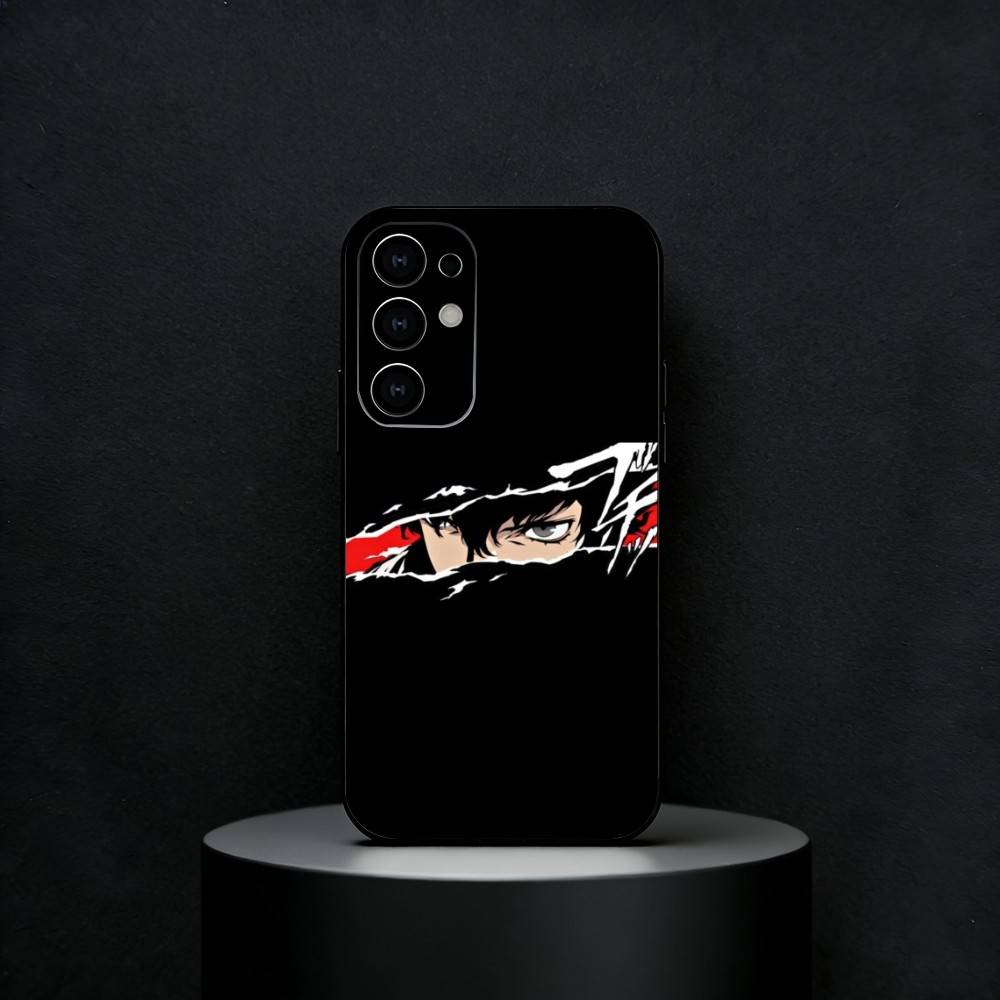 Модный Чехол для Телефона P-Persona 5 Для Samsung S25,24,23,22,30,21,10,9,Ultra,Plus,FE 5G Черный Мягкий Чехол