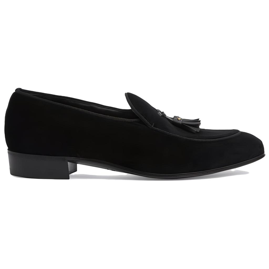 GUCCI Double G-detail Velvet Loafers 771086 FACL8 1000
