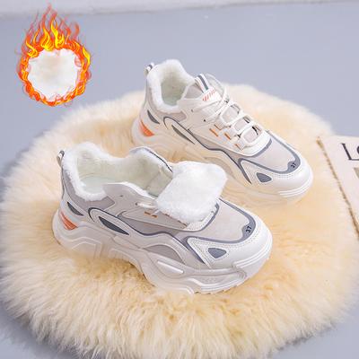 Модные женские зимние кроссовки 2024 года, повседневные женские туфли на платформе с увеличенной шнуровкой, из бархата и утолщенного хлопка, теплые спортивные туфли Zapatos De Mujer