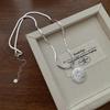 Women's 925 Silver Bold Circle Pendant Necklace