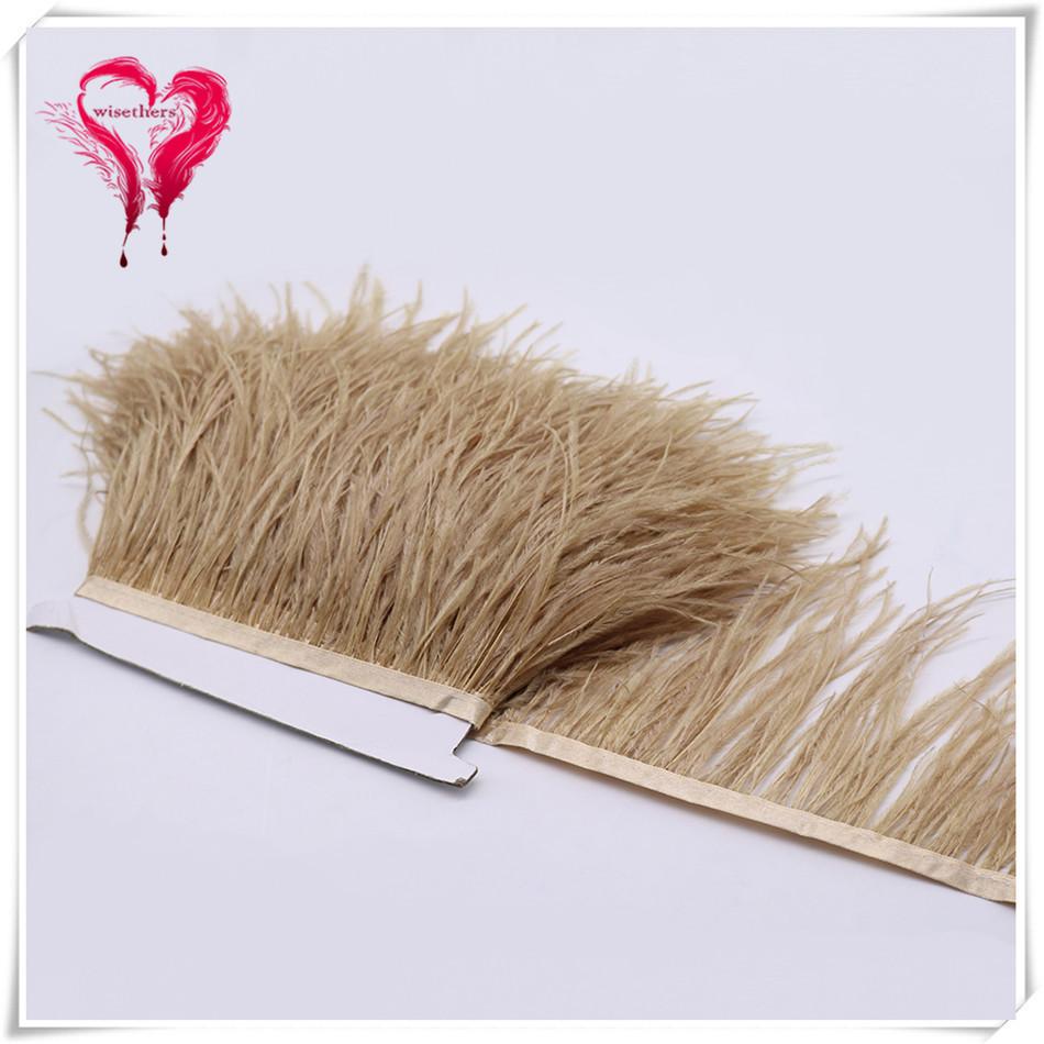 Ostrich Hair Cloth Edge Dress Dress Accessories Skirt Feather Trim With 10-15Cm Tassel