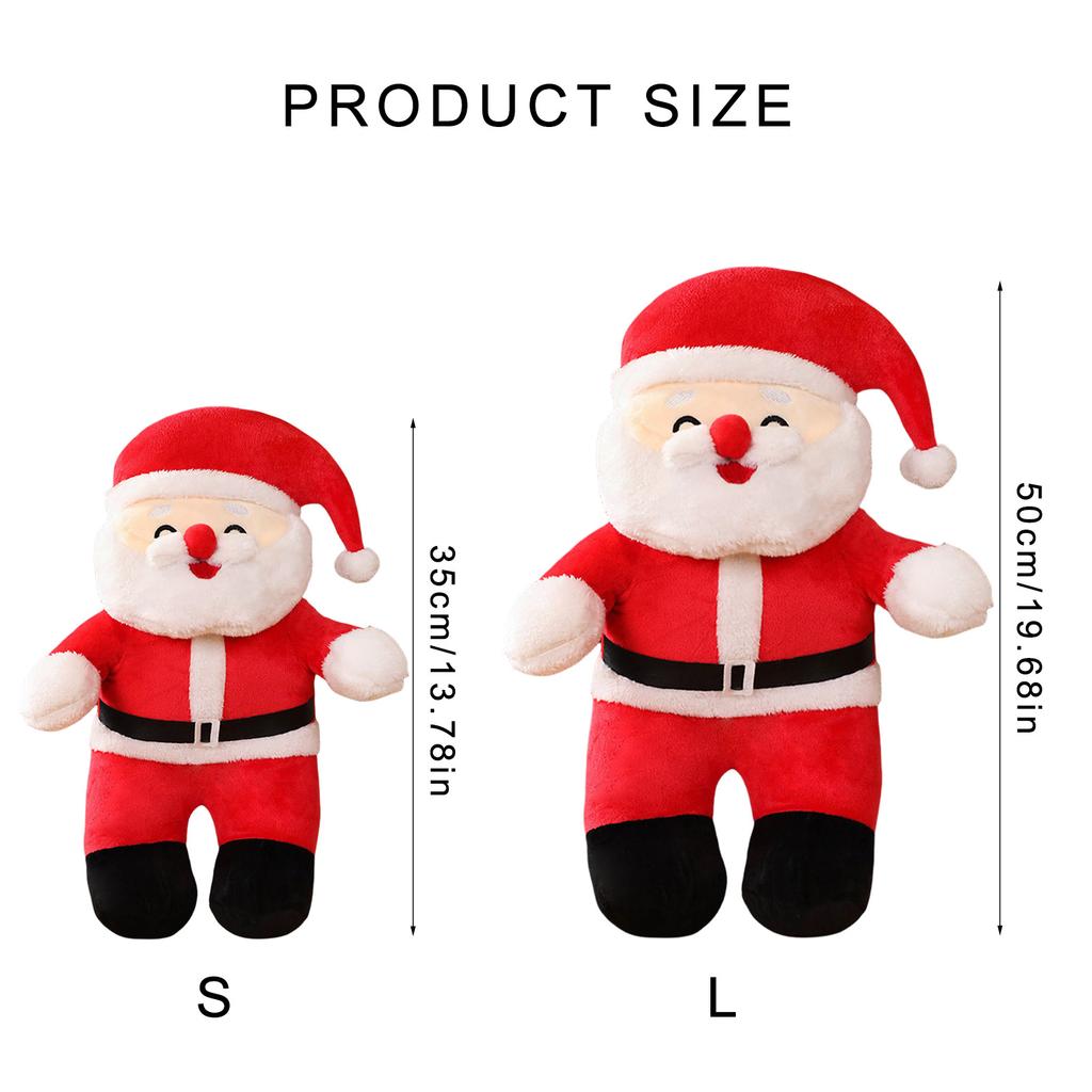 Singing Christmas Santa Doll with Music Holding Christmas Song Stuffed Toy Singing Santa Plush Doll for Holiday