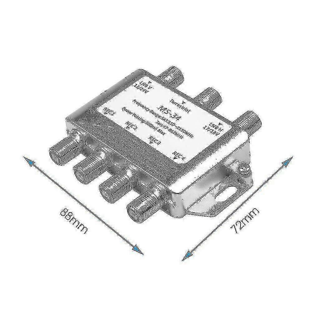 LNB multiswitch for satellite systems with 3 input ports